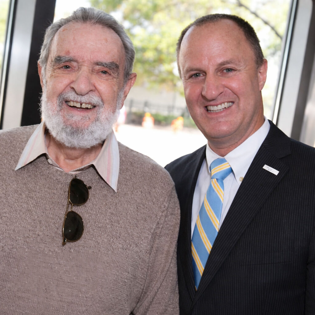 Michael S. Goldberg with his father at a Miami Beach event